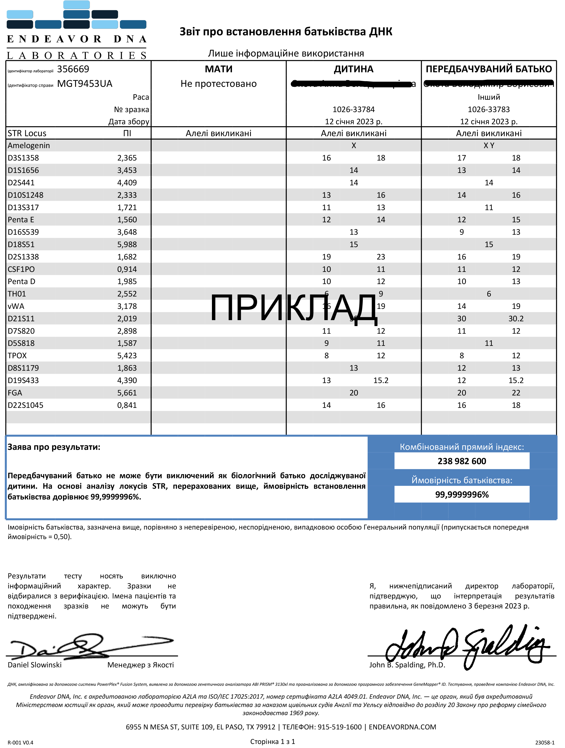 приклад українською